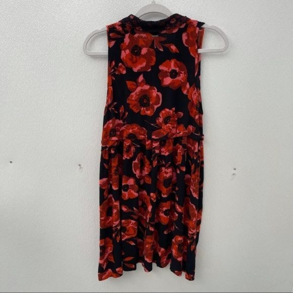 *50% OFF! Volcom lace floral dress button top black red - Picture 7 of 7